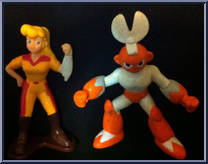 Roll & Cutman from MegaMan - 2" Figures manufactured by Bandai [Loose]