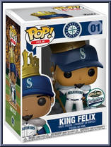 King Felix (Mariners / White) from MLB - Pop! Vinyl Figures manufactured by Funko [Front]