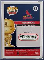 Yadier Molina (Cardinals / Gold) from MLB - Pop! Vinyl Figures manufactured by Funko [Back]