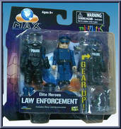 Law Enforcement Officers from Mobile Action Extreme - Minimates - Elite Heroes - Wave 1 manufactured by Diamond Select [Front]