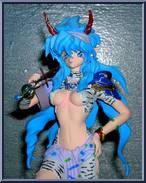 Oni-Musume: She Devil (Vol 1) (Blue Repaint) from Mon-Sieur Bome - Basic Series manufactured by Kaiyodo [Loose]