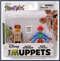 Muppet Newsman / Pepe the Prawn from Muppets - Minimates - Series 3 manufactured by Diamond Select [Front]
