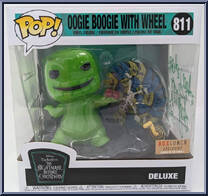 Oogie Boogie with Wheel (Glow in the Dark) (Deluxe) from Nightmare Before Christmas - Pop! Vinyl Figures manufactured by Funko [Front]