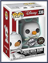 Zero with Bone (Glow in the Dark) (Chase) from Nightmare Before Christmas - Pop! Vinyl Figures manufactured by Funko [Front]