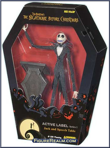 Details about   Nightmare Before Christmas Jack 9.5" Figure & Speech Table Active Label Series 1 