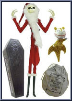 Santa Jack (Black Fake Leather Coffin) from Nightmare Before Christmas - 16" Coffins manufactured by Jun Planning [Loose]