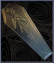 Santa Jack (Black Fake Leather Coffin) from Nightmare Before Christmas - 16" Coffins manufactured by Jun Planning [Loose]