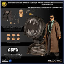 Commissioner James Gordon and Bat Signal (Deluxe) from One:12 Collective - DC manufactured by Mezco [Loose]