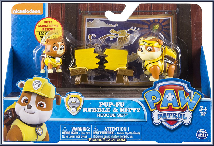 Rubble and Kitty - Paw Patrol - Pup-Fu - Spinmaster Action Figure