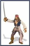 Pirate Clash: Jack Sparrow (Sword Slashing) from Pirates of the Caribbean - At World's End - 7" Figures manufactured by Zizzle [Loose]