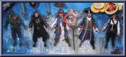 Gunner / Blackbeard / Captain Barbossa / Jack Sparrow / Angelica from Pirates of the Caribbean - On Stranger Tides - Exclusives manufactured by Jakks Pacific [Front]