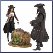 Angelica & Blackbeard in Jungle from Pirates of the Caribbean - On Stranger Tides - [6" Scale] - Movie Moments manufactured by Jakks Pacific [Loose]