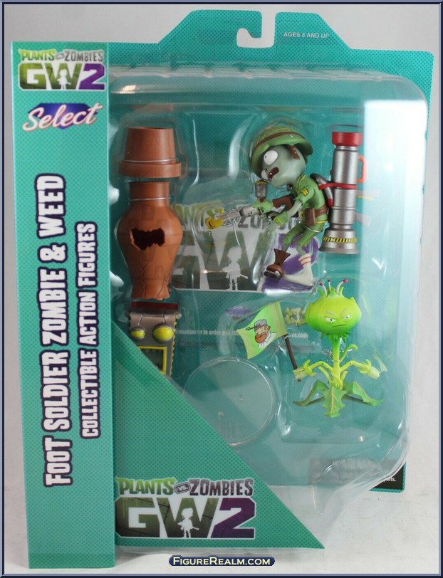 Diamond Select Toys Plants vs. Zombies Garden Warfare 2 Select - Weed vs.  Soldier Zombie - 6 in, 4 in 