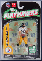 Troy Polamalu from Playmakers - NFL - Series 2 - Extended manufactured by McFarlane [Front]