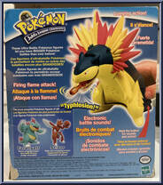 Typhlosion from Pokemon - Johto League Champion - Ultra Battle manufactured by Hasbro [Back]