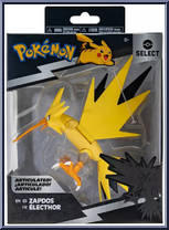 Zapdos from Pokemon Select - Series 2 manufactured by Jazwares [Front]