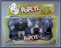 Bluto, Popeye Olive Oyl (Black & White) from Popeye - 3-Pack Sets manufactured by Mezco [Front]