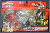 Dino Cycle and Black Ranger from Power Rangers Dino Super Charge - Dino Cycles manufactured by Bandai [Front]
