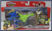 Dino Cycle and Gold Ranger from Power Rangers Dino Super Charge - Dino Cycles manufactured by Bandai [Front]