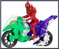 Dino Cycle and T-Rex Super Charge Red Ranger from Power Rangers Dino Super Charge - Dino Cycles manufactured by Bandai [Loose]