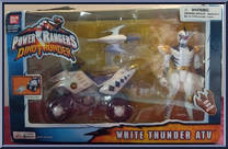 White Thunder ATV from Power Rangers Dino Thunder - Vehicles manufactured by Bandai [Front]