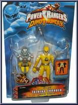 Yellow Talking Thunder Power Ranger from Power Rangers Dino Thunder - Talking manufactured by Bandai [Front]