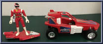 Deluxe Red Galactic Rover from Power Rangers in Space - Galactic Rovers manufactured by Bandai [Loose]