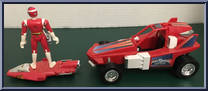 Deluxe Red Galactic Rover from Power Rangers in Space - Galactic Rovers manufactured by Bandai [Loose]