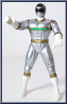 Silver Mega Launching Power Ranger from Power Rangers in Space - Mega Launching manufactured by Bandai [Loose]