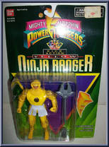 Yellow Ninja Ranger (Kick Action) from Power Rangers Mighty Morphin - Ninja Rangers manufactured by Bandai [Front]