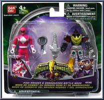Pink Ranger & Dragonzord Battle Mode from Power Rangers Mighty Morphin - 2010 - Mix & Morph manufactured by Bandai [Front]