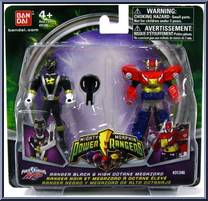 Ranger Black & High Octane Megazord from Power Rangers Mighty Morphin - 2010 - Mix & Morph manufactured by Bandai [Front]