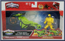 Cycle with Yellow Ranger from Power Rangers Ninja Steel - Mega Morph manufactured by Bandai [Front]