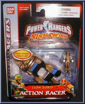 Lion Zord Action Racer (Yellow Wind) from Power Rangers Ninja Storm - Action Racers manufactured by Bandai [Front]