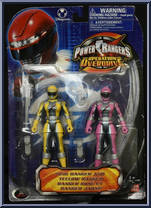 Pink Ranger and Yellow Ranger from Power Rangers Operation Overdrive - Disney manufactured by Bandai [Front]
