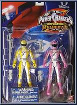 Yellow and Pink Ranger from Power Rangers Operation Overdrive - Disney manufactured by Bandai [Front]