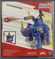 Black Ranger & Rhino Zord from Power Rangers - Basic Series manufactured by Playskool [Back]