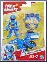 Blue Ranger & Raptor Cycle from Power Rangers - Cycles manufactured by Playskool [Front]