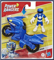 Blue Ranger & Shark Cycle from Power Rangers - Cycles manufactured by Playskool [Front]