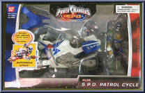 Blue S.P.D. Patrol Cycle from Power Rangers SPD - Cycles manufactured by Bandai [Front]