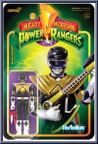 Black Ranger (Dragon Shield) from Power Rangers - ReAction Figures manufactured by Super7 [Front]
