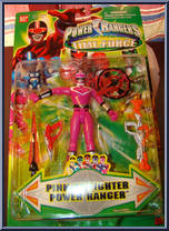 Pink TF Fighter Power Ranger from Power Rangers Time Force - TF Fighters manufactured by Bandai [Front]