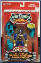 Deluxe Blue Primal Warrior Power Ranger from Power Rangers Wild Force - Deluxe Rangers manufactured by Bandai [Front]