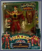 Red Battlized Warrior from Power Rangers Wild Force - Battlized manufactured by Bandai [Front]