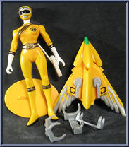 Yellow Wild Force Power Ranger from Power Rangers Wild Force - Basic Series manufactured by Bandai [Loose]