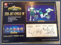 Green Ranger from Power Rangers Zeo - Jet Cycles manufactured by Bandai [Back]