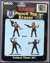 Black Dragon from Rambo - Erasers manufactured by Arco [Back]