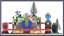 Theme Park from Roblox - Rainbow Friends -  Buildable Sets manufactured by PhatMojo [Loose]