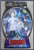 Mad Scientist & Robot Chicken from Robot Chicken - Basic Series manufactured by Jazwares [Front]