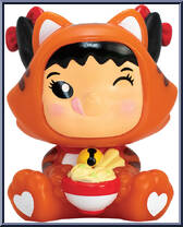 Babboo Tiger Girl (Sitting) from Rokimoto - Cup of Fun - Series 1 manufactured by Funmaker Inc. [Loose]